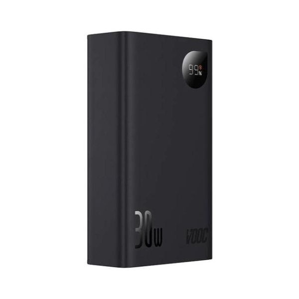 Повербанк портативний зарядний пристрій Power Bank Baseus 20000mAh 30W 5A Adaman2 Digital Display з технологією QC3.0+PD3.0 2USB+Type-C + Кабель USB to Type-C (PPAD050001) Black