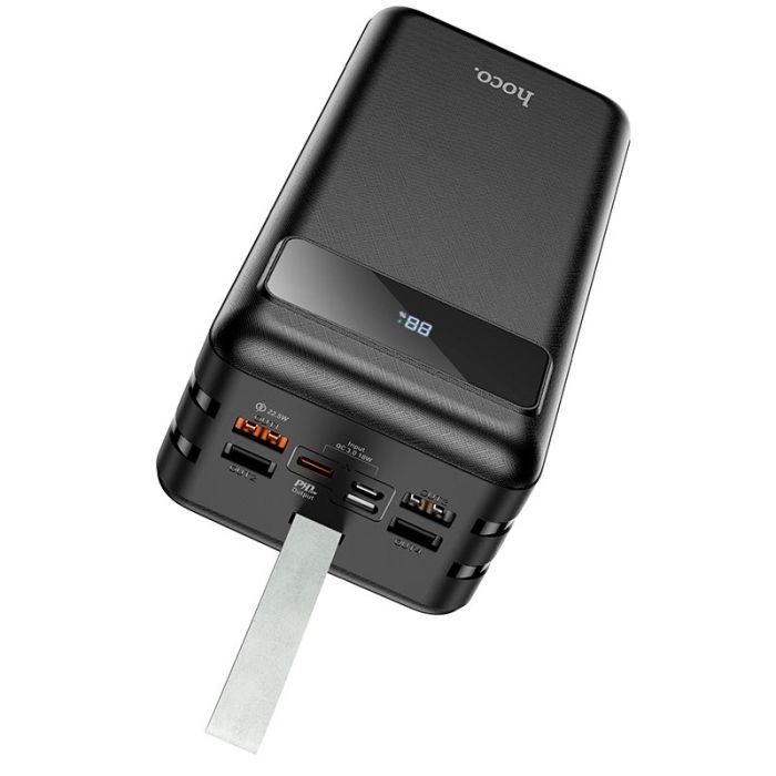 Hoco Electric fully compatible J86B 60000 mAh | 4USB/Lightning/Type-C, PD/QC, 20W/5A| чорна