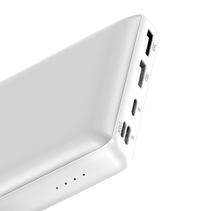 Baseus Mini JA PPJAN-C02 30000 mAh 2USB, QC, 3A, біле
