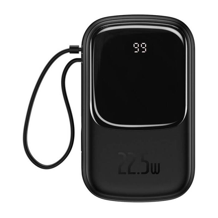 Baseus PPQD-F01 20000 mAh 15W 3А, з вбудованим Lightning, чорне