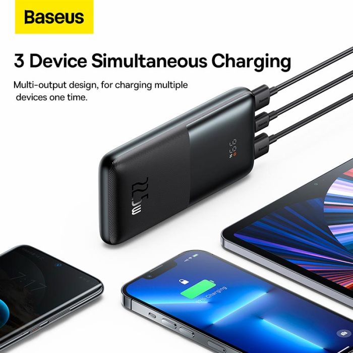 Baseus 2USB/Type-C, QC/PD, 22.5W/3A| (PPBD040001) чорна