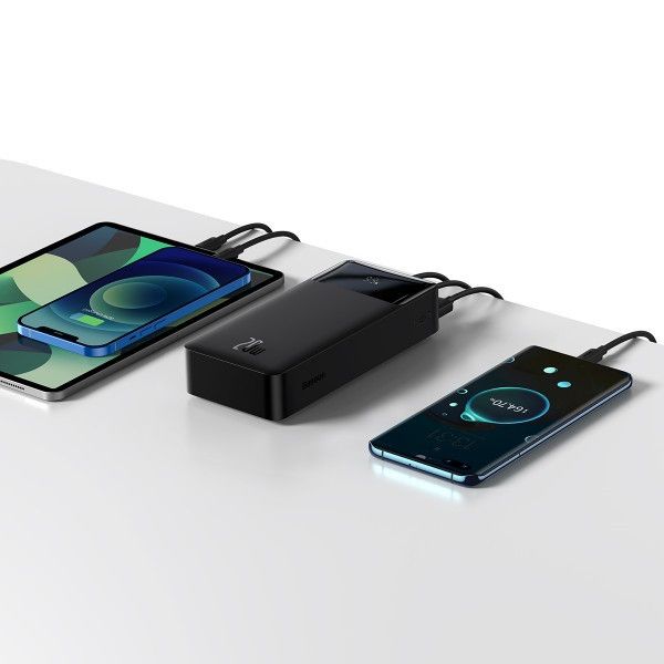 Baseus PPDML-N01 Bipow з дисплеєм 20000 mAh, PD/QC, 20W, 3A, чорне