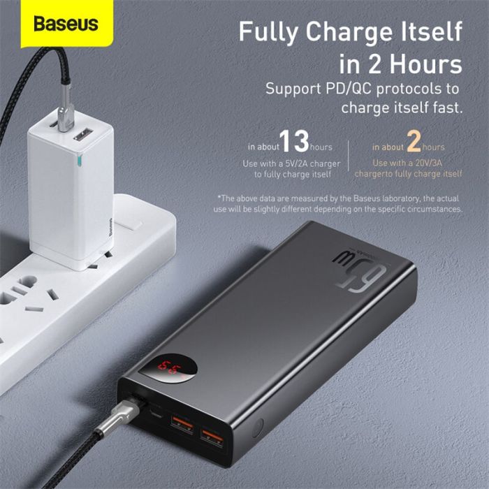 Baseus Adaman Metal Digital Display Quick Charge 20000 mAh | (PPIMDA-D03)
