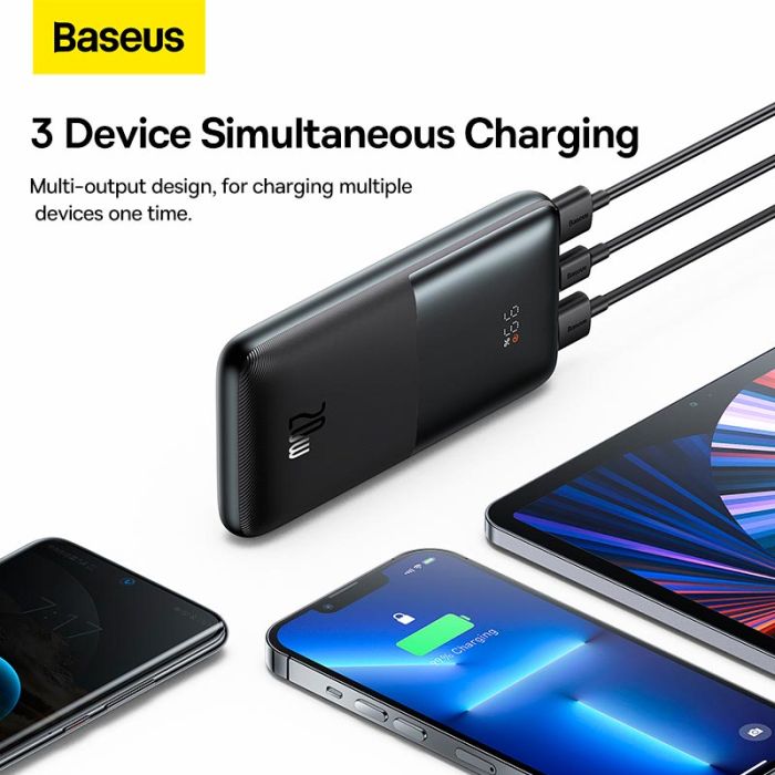 Baseus 2USB/Type-C, QC/PD, 20W/3A| (PPBD040201) чорна