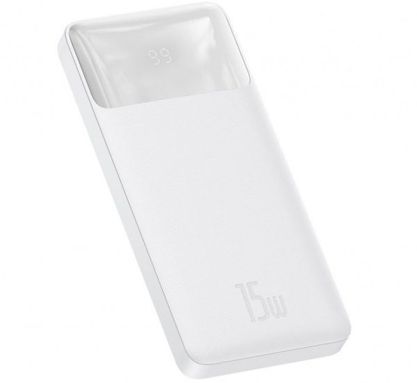 портативне зарядне Power Bank BASEUS PPDML-K02 30000mAh, 2USB, біле