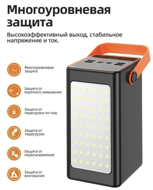 Hoco з лампою J107 22.5W 90000 mAh черный