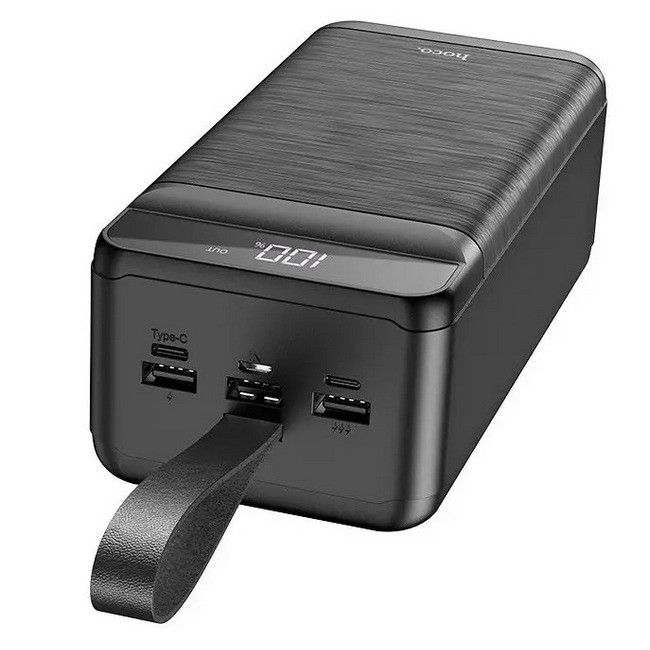 Hoco 60000 mAhDB31 3USB Type-C Lightning Black ТР
