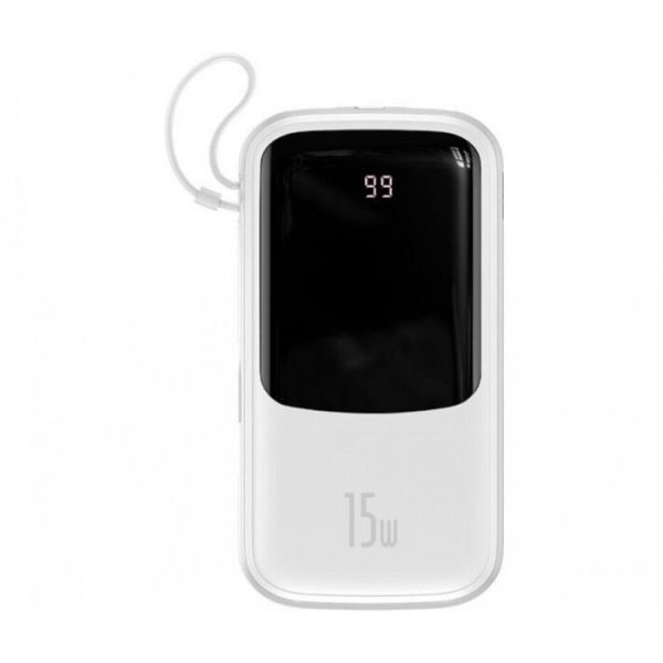 Повербанк 20000 мАч 15Вт USB Baseus Qpow PPQD-G02 Type-C (Білий)