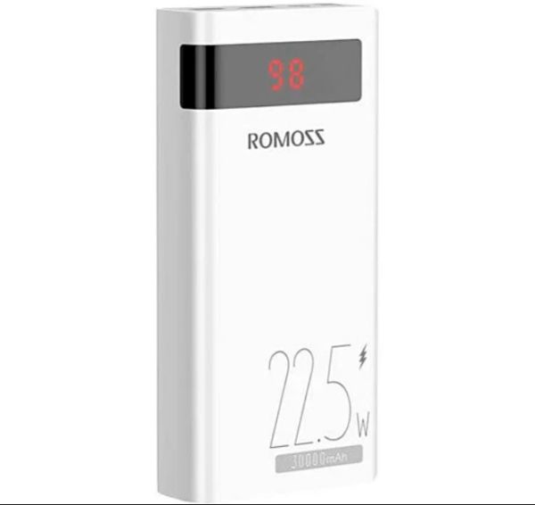 Повербанк 30000мАч Romoss Sense 8PF Power Bank QC3.0 ЖК 22.5Вт