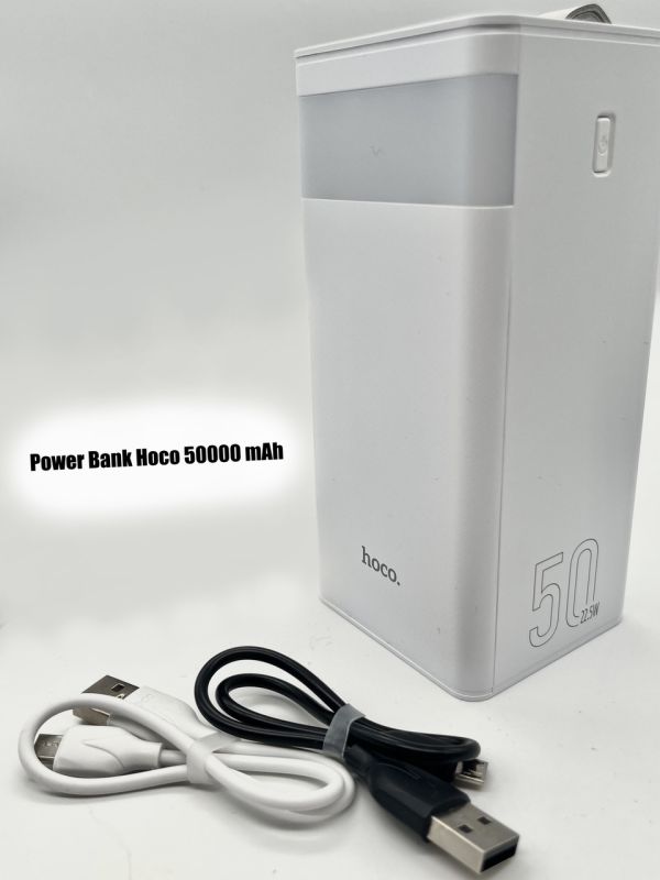 Hoco J86A 50000 mAh з ліхтариком білий