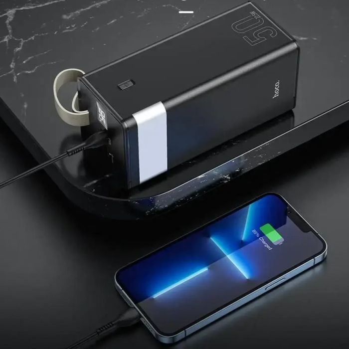 Hoco JВ6A 50 000 mAh павер бенк для телефону зі швидкою зарядкою з ліхтариком з ремінцем, 22.5W