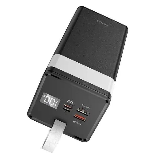 Hoco 50 000 mAh з швидкою зарядкою павер бенк для телефону з ремінцем з ліхтариком, 22.5W (J8бA)