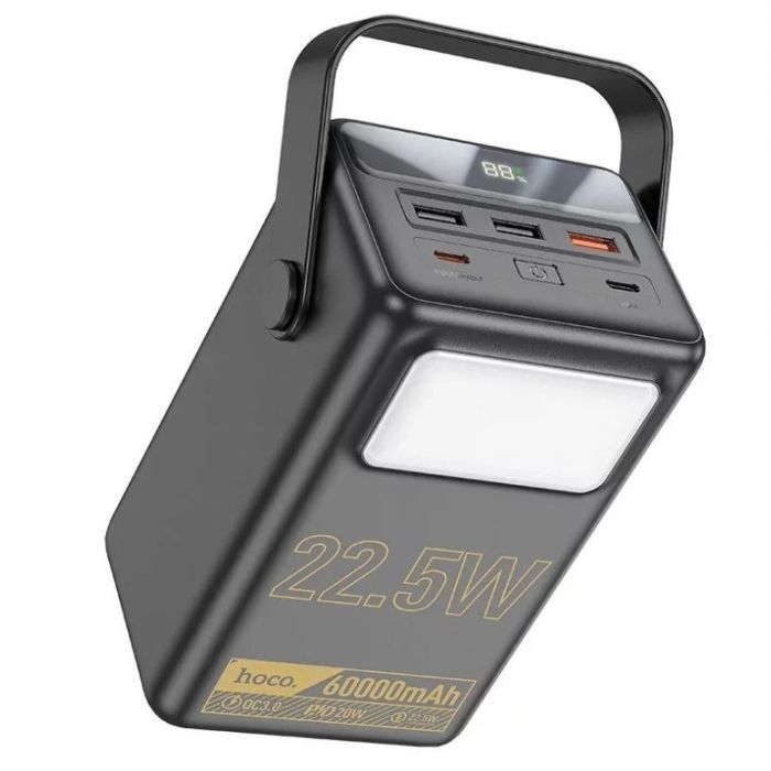 Hoco JІ10 60 000 mAh павер бенк для телефону зі швидкою зарядкою з ліхтариком з ремінцем, 22.5W