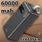 Hoco JВ6B 60 000 mAh павер бенк для телефону зі швидкою зарядкою з ліхтариком з ремінцем 22.5W, Чорний