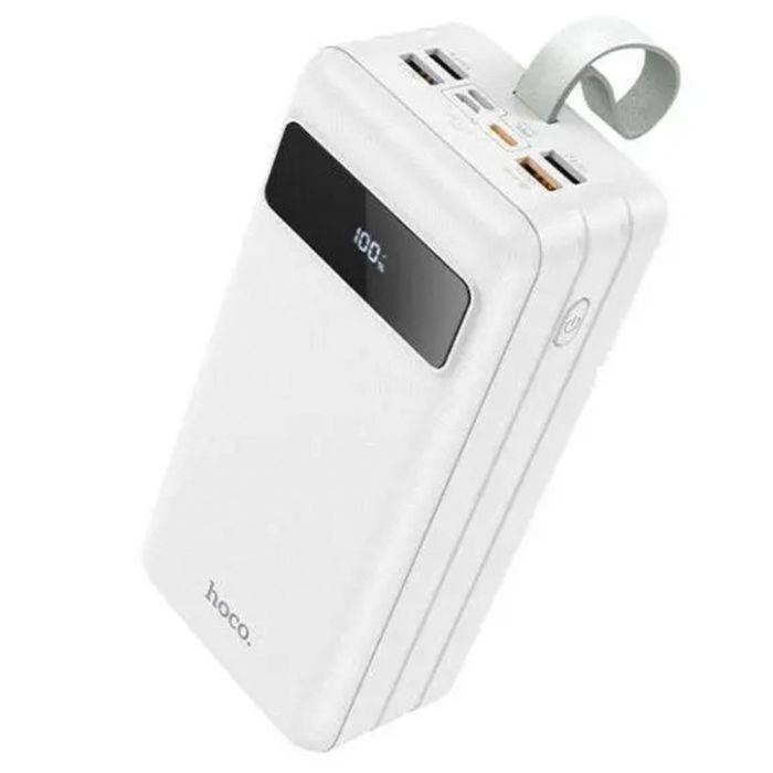 Hoco JВ6B 60 000 mAh павер бенк для телефону зі швидкою зарядкою з ліхтариком з ремінцем 22.5W, Білий