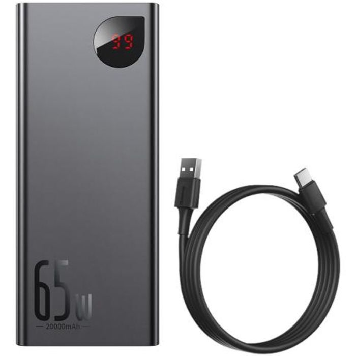 Baseus Adaman Metal Digital Display QC 65W 20000 mAh (PPIMDA-D) Black (1510975)