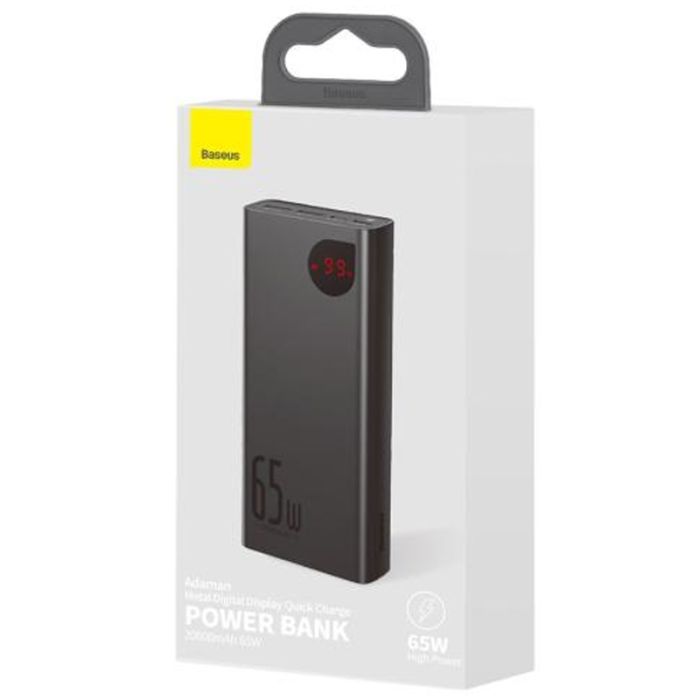 Baseus Adaman Metal Digital Display QC 65W 20000 mAh (PPIMDA-D) Black (1510975)