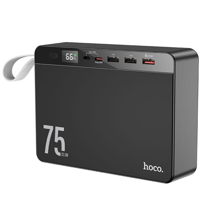Hoco J94 Overlord 22.5W 75000 mAh Чорний (2659971)