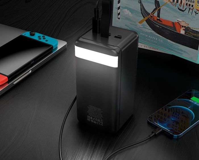 Hoco DB31A 80000 mAh 3USB, Type-C, Lightning, чорне