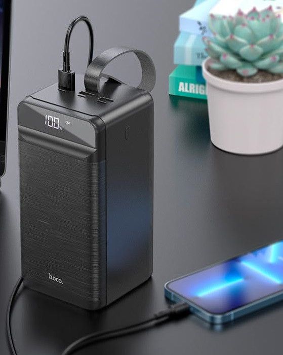 Hoco DB31A 80000 mAh 3USB, Type-C, Lightning, чорне