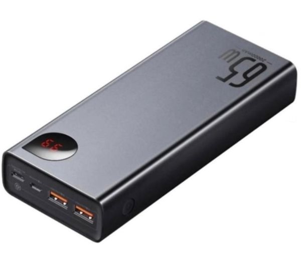 портативне зарядне Power Bank BASEUS Adaman PPIMDA-D01 20000mAh 2USB, Type-C, 6A, 65W, чорний