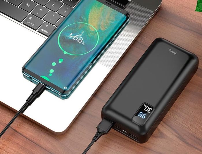 Hoco Serenity DB34B 30000 mAh 2USB, Type-C, 2A, чорний