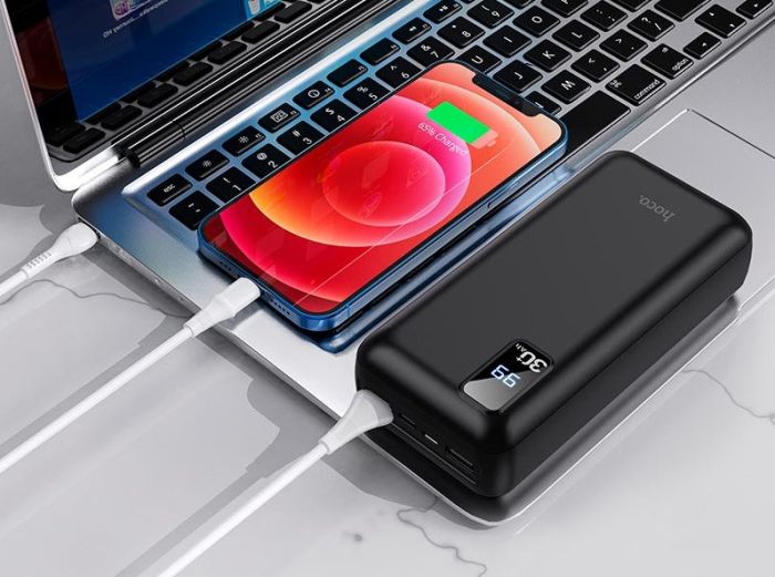 Hoco Serenity DB34B 30000 mAh 2USB, Type-C, 2A, чорний