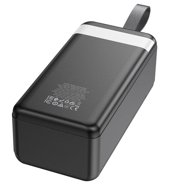Hoco DB31 60000 mAh 3USB, Type-C, Lightning, чорне