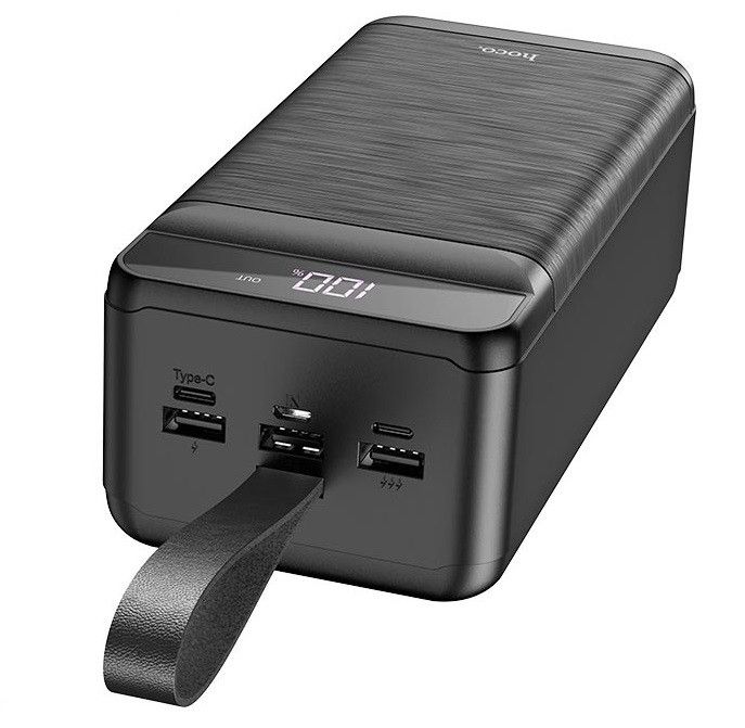 Hoco DB31 60000 mAh 3USB, Type-C, Lightning, чорне