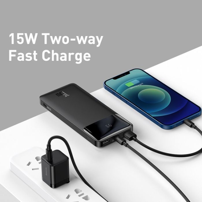 Baseus Bipow Digital Display 20000 mAh 15W (PPDML-J01) чорна