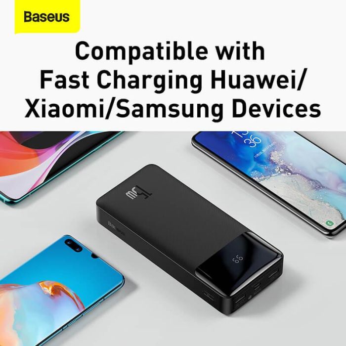 Baseus Bipow Digital Display 20000 mAh 15W (PPDML-J01) чорна
