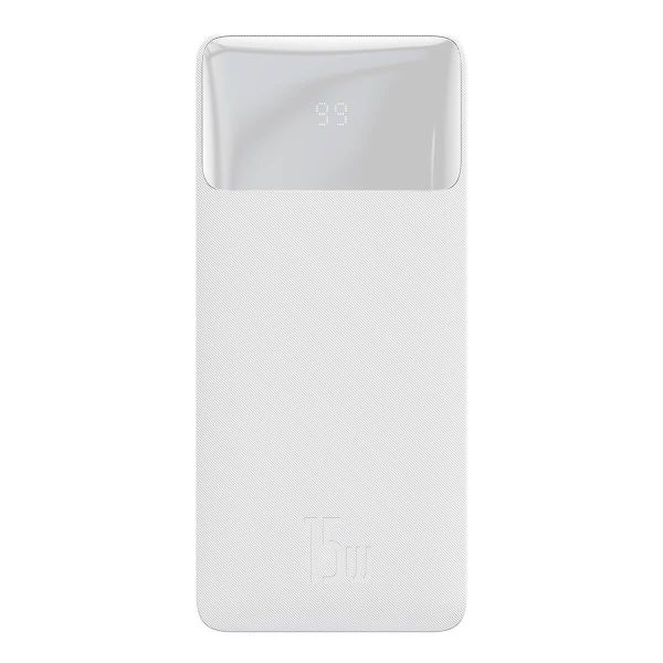 Портативний акумулятор BASEUS Bipow Digital Display 20000mAh 15W (PPDML-J02) біла батарея
