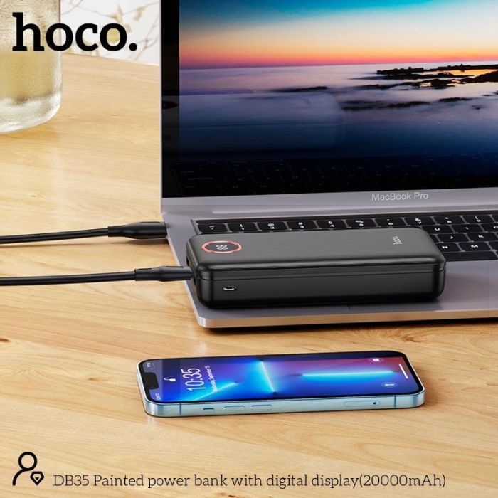 Hoco DB35 Painted with digital display 20000 mAh чорна