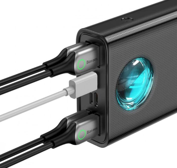 Baseus Amblight Digital Display Quick Charge (PPLG-A01), 30000 mAh, 65W (в комплекті - кабель Type-C - Type-C), Black