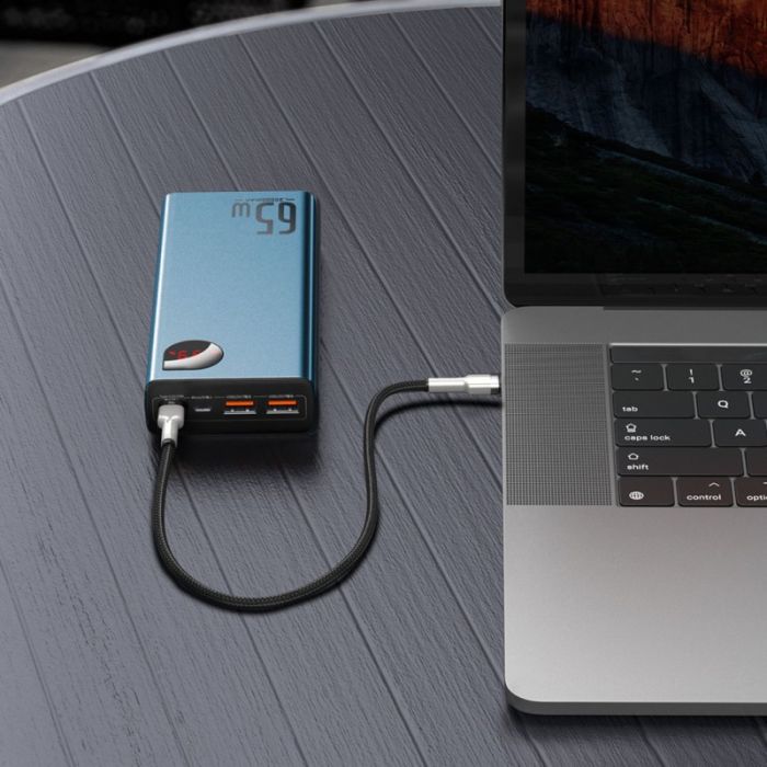 Baseus Adaman Metal 20000 mAh, PD/65W, QC/3.0, USB-кабель до Type-C (PPIMDA-D03) (170319)