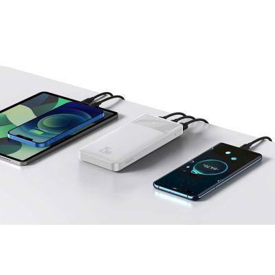 Baseus Bipow 20000 mAh, PD/15W, USB-C/3A, 2*USB-A/3A(max.), white (PPDML-J02)