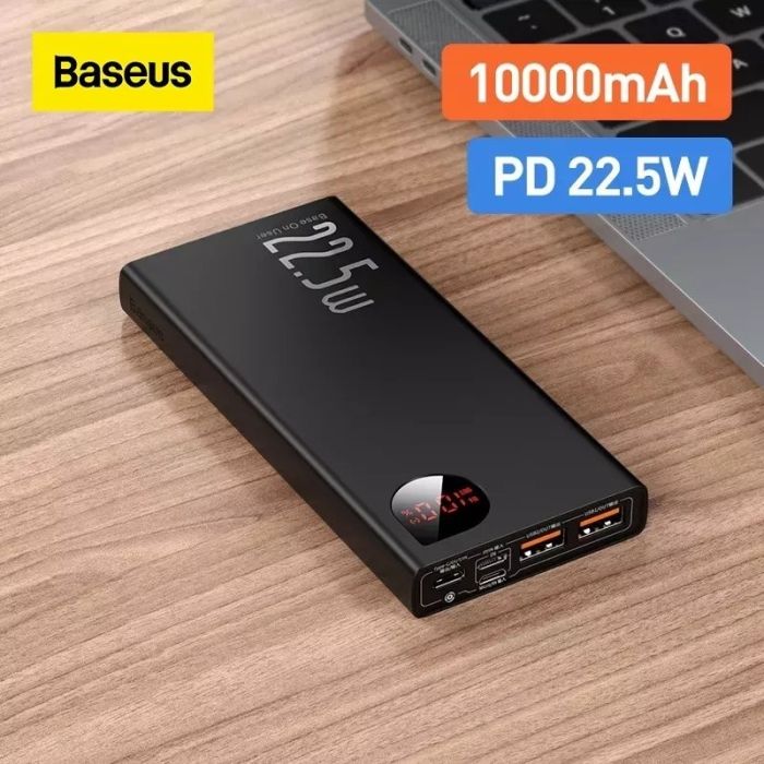 Baseus Adaman Metal 10000 mAh 22.5W 5A чорний (PPIMDA-B0A)