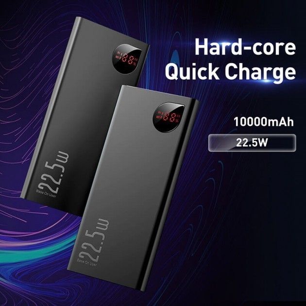 Baseus Adaman Metal 10000 mAh 22.5W 5A чорний (PPIMDA-B0A)
