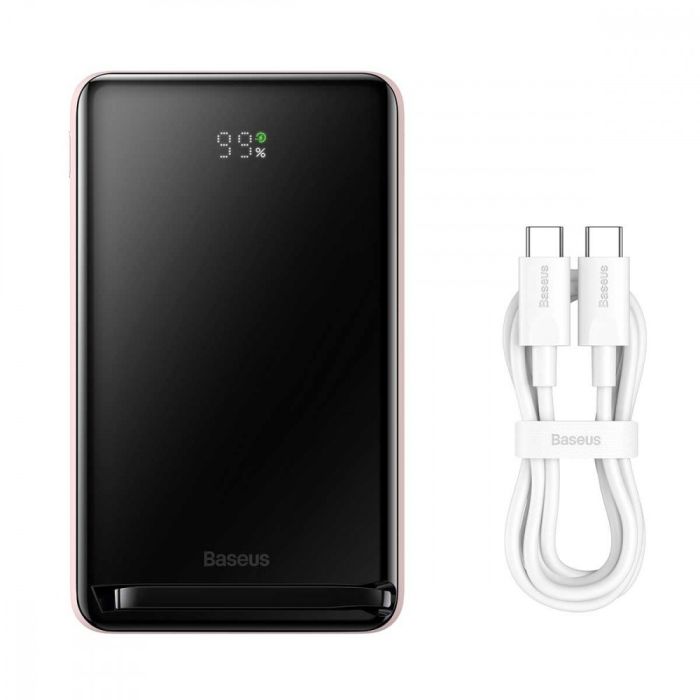 Baseus Magnetic Bracket Wireless 10000 mAh 20W MagSafe рожевий (PPCX000204)