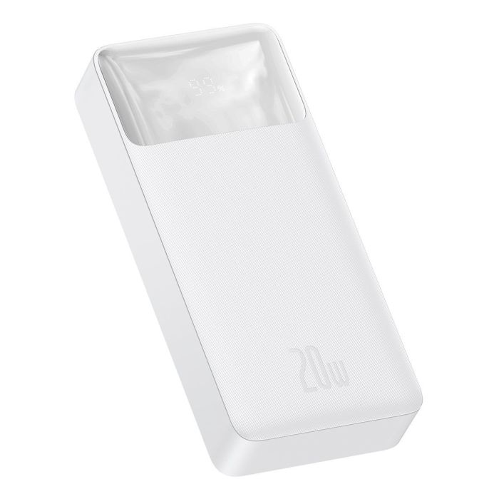 Baseus Bipow Digital Display (Overseas Edition) 20000 mAh 20W (QC3.0 PD) (PPBD050302) White