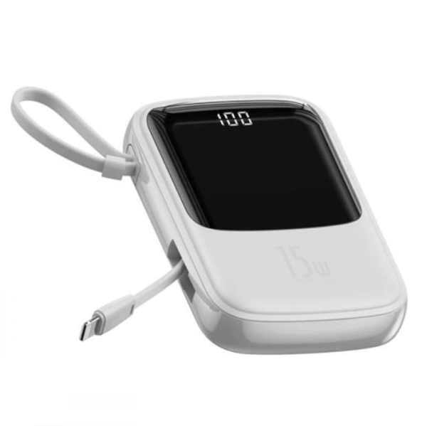 Повербанк/Power bank/10000 mAh Baseus PPQD-B Q Pow With IP 3A 15W Білий
