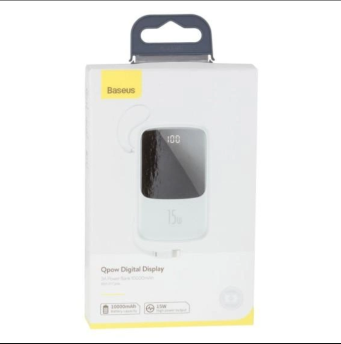 Baseus 10000 mAhPPQD-B Q Pow With IP 3A 15W Білий