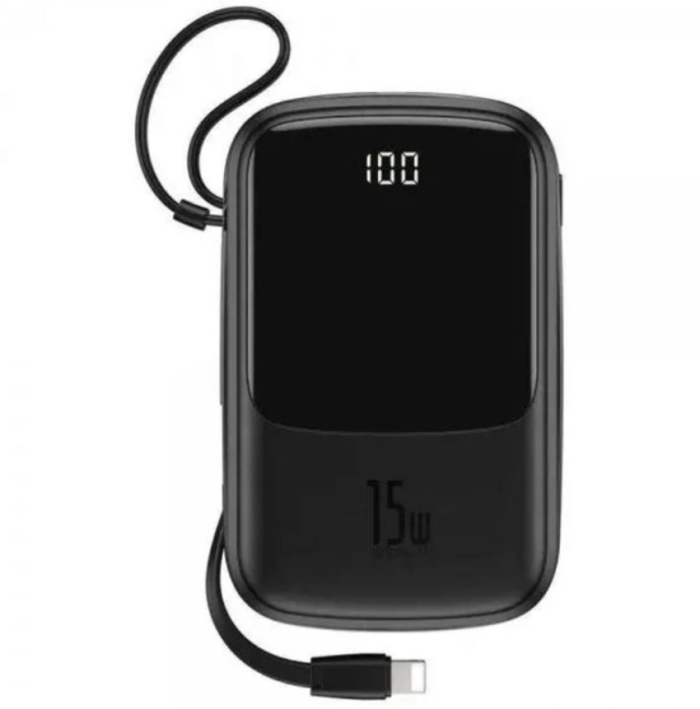 Baseus 10000 mAhPPQD-B Q Pow With IP 3A 15W Чорний