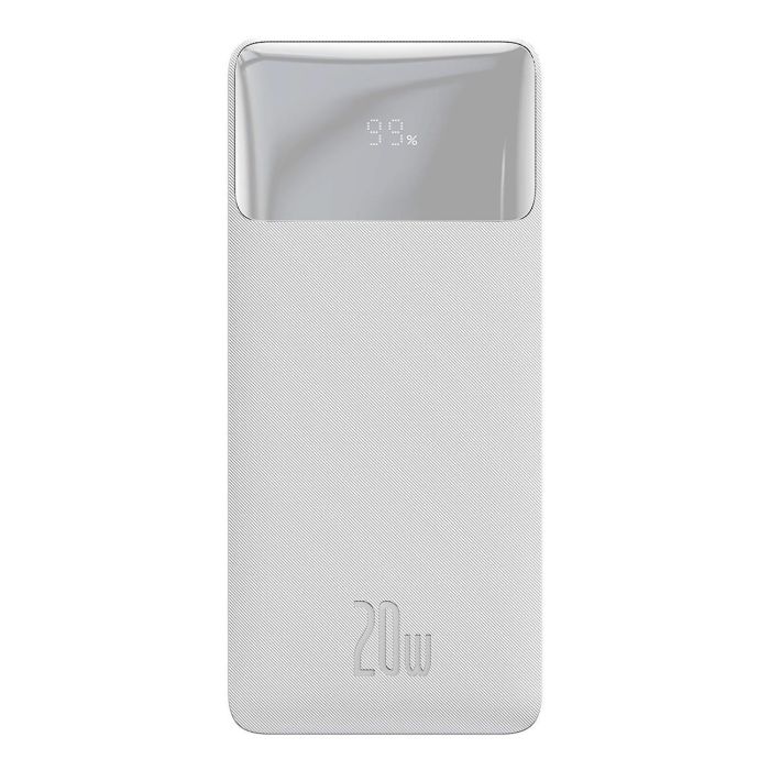 Baseus 20000 mAh зі швидкою зарядкою 2USB/1Type 3A/20W Білий