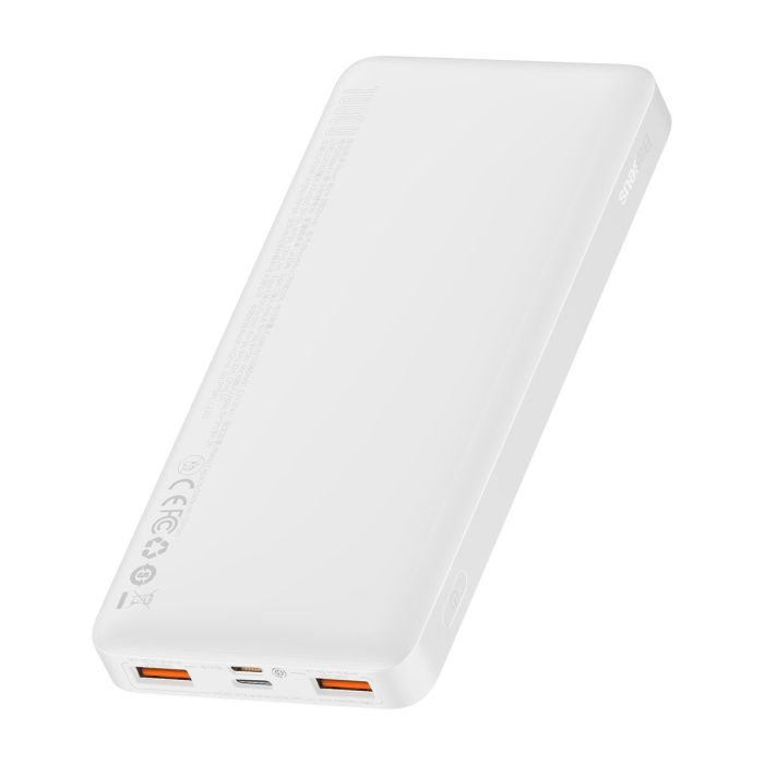 Baseus 20000 mAh зі швидкою зарядкою 2USB/1Type 3A/20W Білий