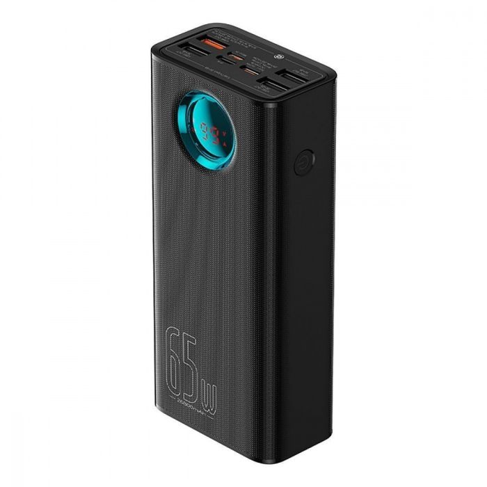 Baseus 30000 mAh |6A/65W,4USB/Type-C/Lightning, QC/PD| для ноутбука, телефону