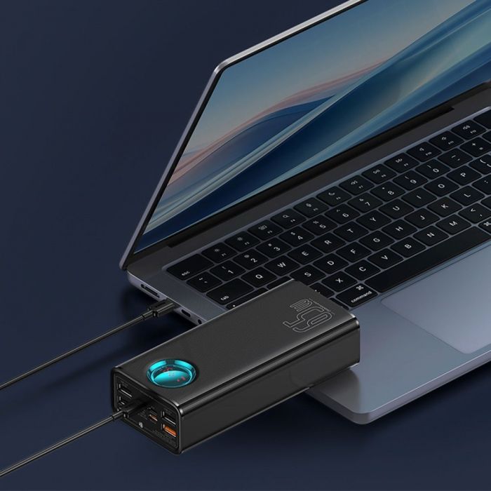 Baseus 30000 mAh |6A/65W,4USB/Type-C/Lightning, QC/PD| для ноутбука, телефону