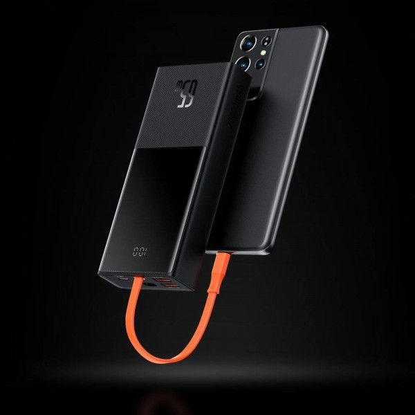 Baseus Elf Digital Display 20000 mAh 65W 5A, QC3.0+PD3.0 та c Type-C кабелем 65W Black