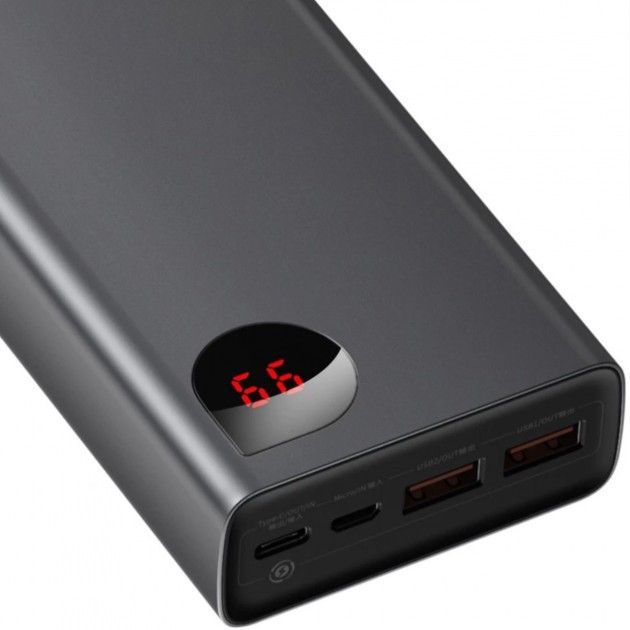 Power Bank Baseus Adaman Metal Digital Display 20000mAh 65W, Black (QC3.0 PD3.0)