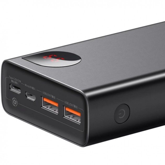 Power Bank Baseus Adaman Metal Digital Display 20000mAh 65W, Black (QC3.0 PD3.0)